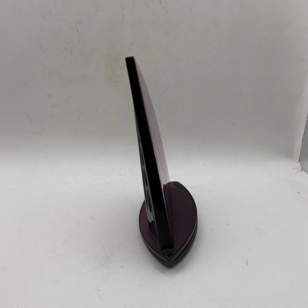 Waterford Ireland Art Glass Purple Crystal Sailboat Figurine Collectible Office - Picture 3 of 14